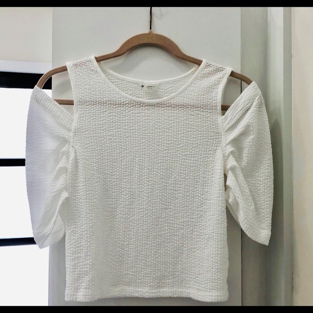 Club Monaco white crop top